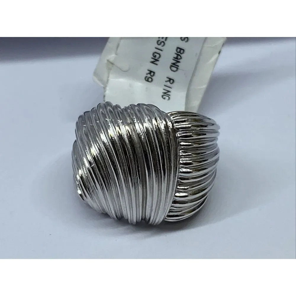Prime ART R4A9A4A0AG-8 925 Sterling Silver Knot Wrap Band Ring ML32